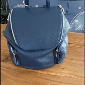 Leather backpack purse